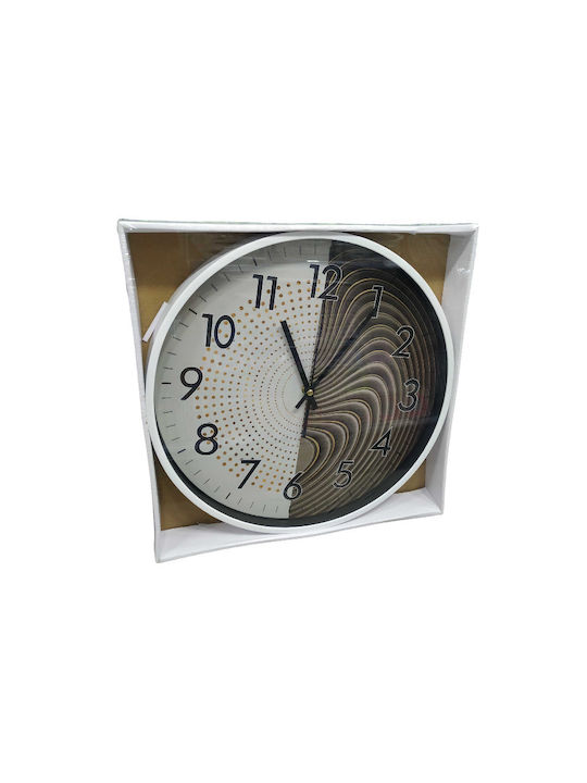 Wall Clock Plastic White Ø35cm