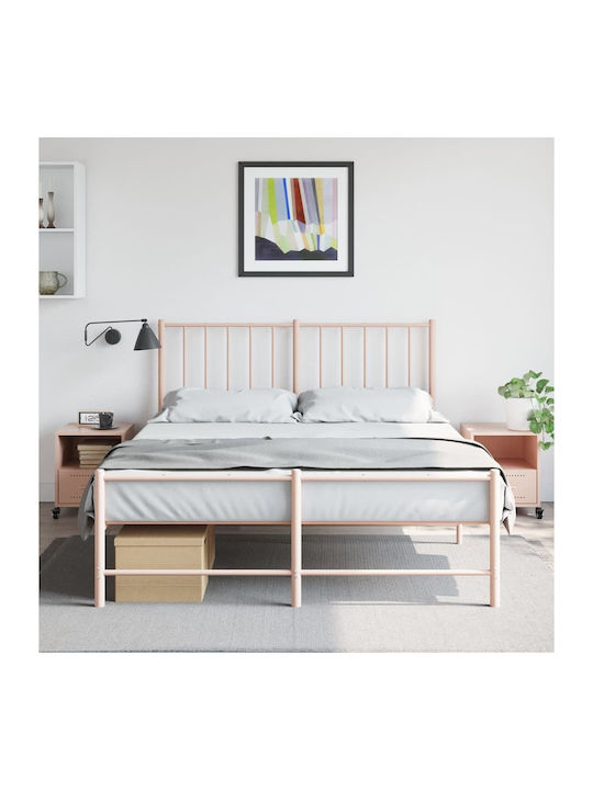 Noptiere Roz 2buc 36x39x43.5cm