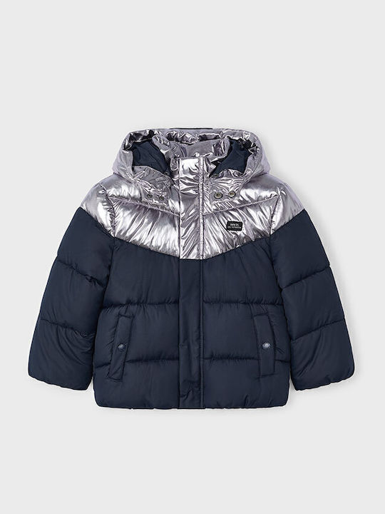 Mayoral Kids' Casual Jacket with Hood Navy Blue