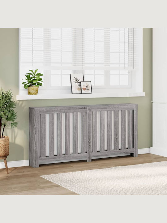 vidaXL Калориферен Капак от ПДЧ Сив 175x20x82см