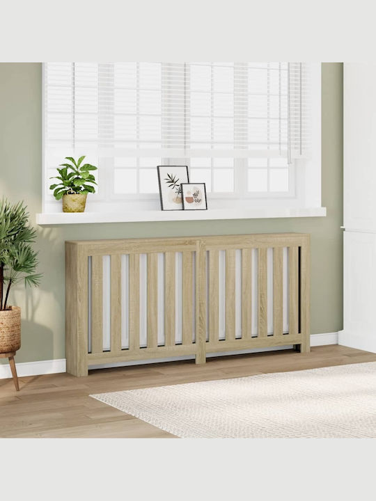 vidaXL Калориферен Капак от ПДЧ Кафяв 175x20x82см