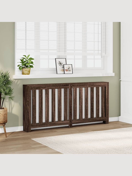 vidaXL Калориферен Капак от ПДЧ Кафяв 175x20x82см