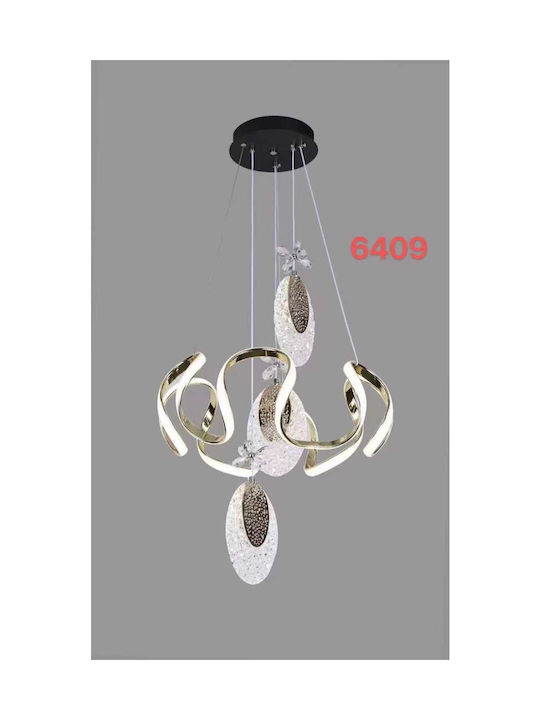 6400 Pendant Light Gold LED with Warm to Cool White Light 50cm