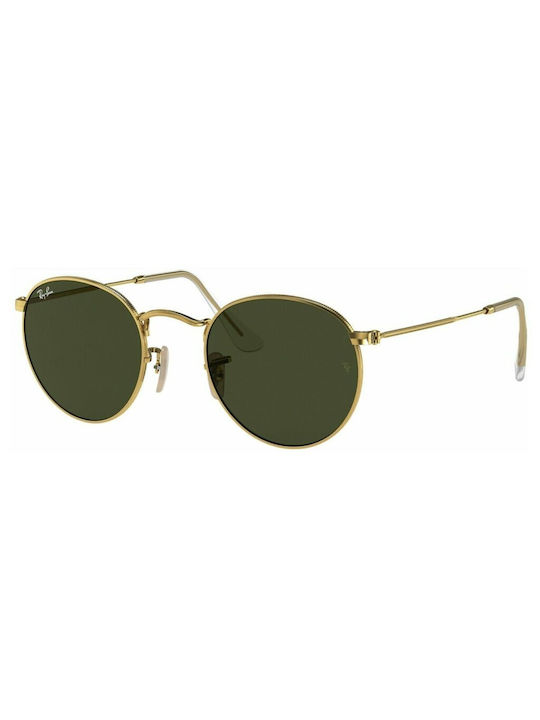 Ray Ban Ochelari de soare cu Aur Din metal Rame și Verde Lentilă RB3447 001