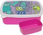 Koupakoupa Monster Inc Plastic Kids' Food Container Pink x x 6pcs