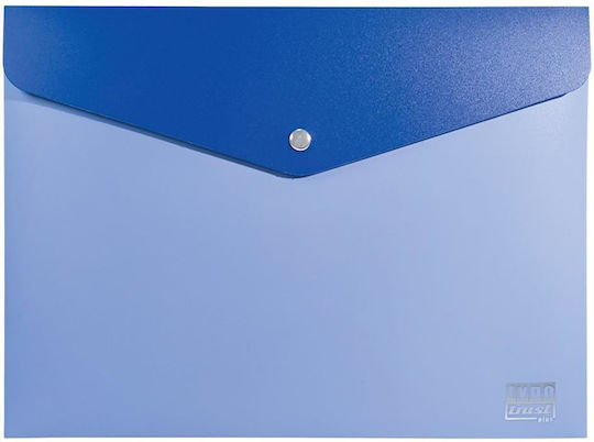 Typotrust Folder with Button for Paper A4 Light Blue