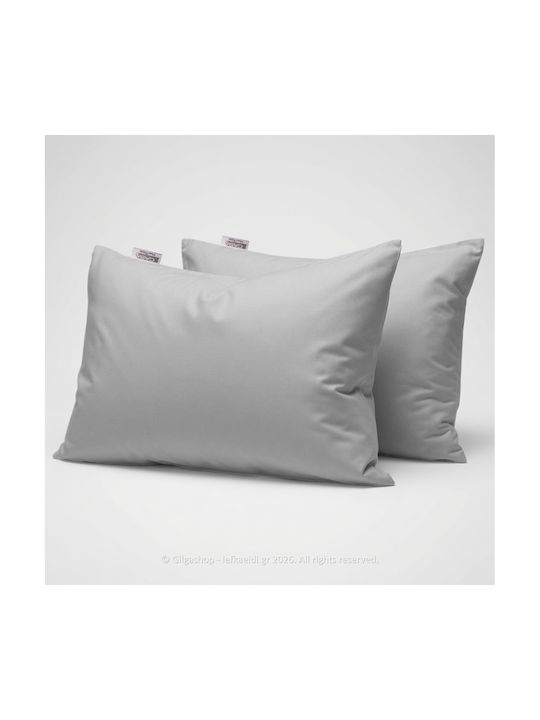 Casa Colori Pillowcase Set with Envelope Cover L.Grey 50x70cm.