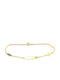 Goldsmith Kids Bracelet ID from Gold-plated Silver with Evil Eye & Σταυρό