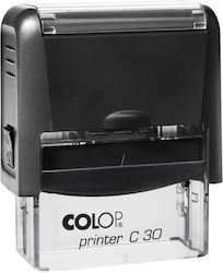 Colop Printer C30 Stamp in Greek Language with Black Ink