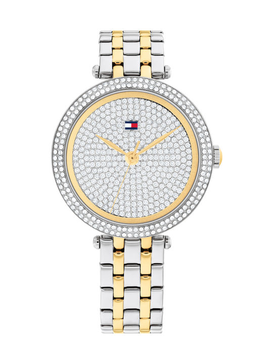 Tommy Hilfiger Γυναικείο Ρολόι 34mm Μπαταρίας με Ασημί Μεταλλικό Μπρασελέ