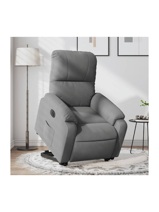 Relax Armchair with Footstool Gray 75x89.5x103.5cm