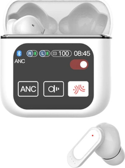 SE60 In-ear Bluetooth Handsfree Ακουστικά με Θήκη Φόρτισης Λευκά