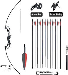 Arc de tir Design de desfacere Greutati de tras variate 40lbs Negru S Set