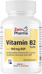 Zein Pharma Витамин B2 Форте 100 мг 90 капсули Zein Pharma Витамин B2 Форте 100 мг 90 капсули