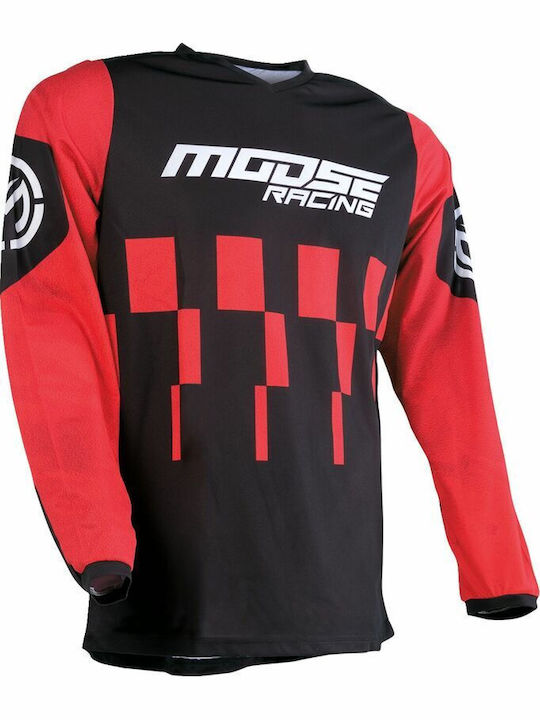 Moose Racing Qualifier Pentru bărbați Tricou Motocross Mânecă lungă Negru Culoare