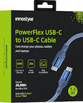 Innostyle USB 2.0 Cable USB-C male - USB-C 60W Μαύρο 2m (ICC150ALBLU)