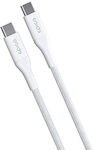 Epico Împletit USB 2.0 Cablu USB-C bărbătesc - USB-C de sex masculin 100W Alb 2m