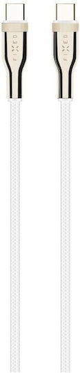 Fixed USB 2.0 Cable USB-C male - USB-C 100W White 2m