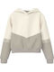 Kids Sweatshirt with Hood and Pockets White Gray