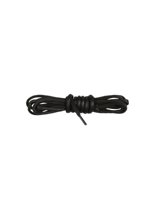 Bergal Round Laces Waxed Strong 120cm Μαυρα Στρογγυλα Χοντρα Κερωμενα Κορδονια 120 Εκατοστα