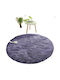 Rug Round Shaggy Gray