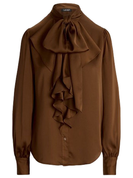 Ralph Lauren Women's Long Sleeve Shirt Brown