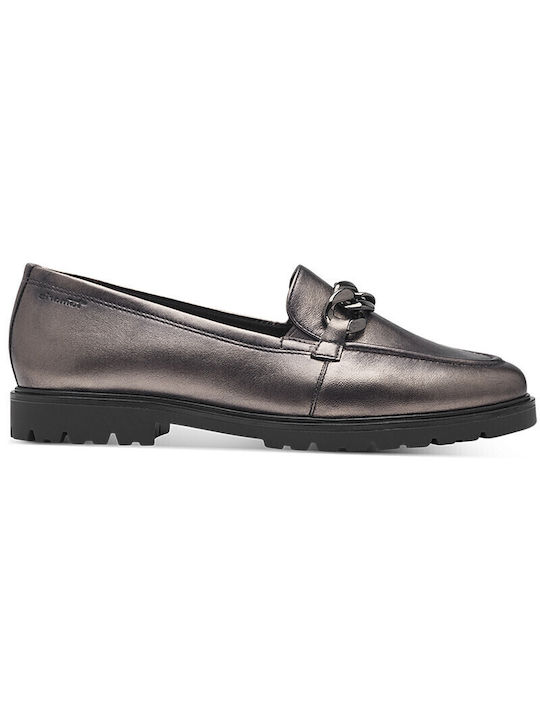 Tamaris Leather Women's Moccasins Pewter