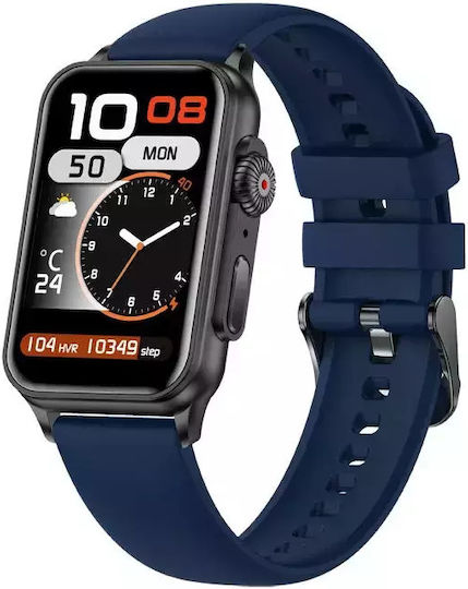 Smart Watch Nubi H23 Bluetooth Calling Heart Rate Calories Blood Pressure Remote Camera Pedometer Blue