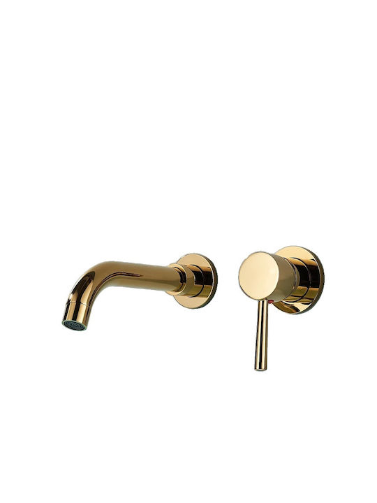 Bathroom Mixer Tap Wall Faucet Brass Matt Black Gold