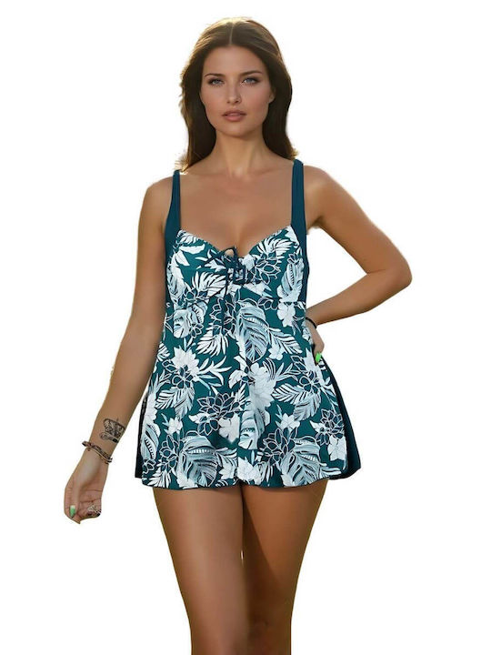 Esthisis Tankini Swimsuit with Padding Green