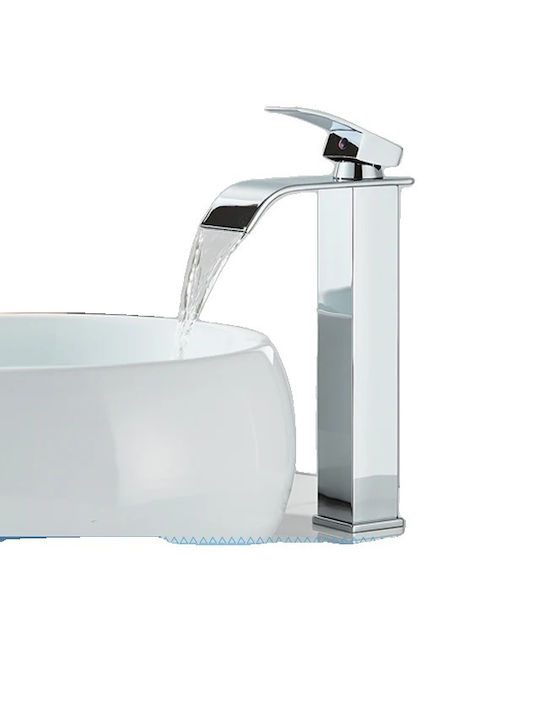 Mixing Tall Waterfall Sink Faucet Chrome A Tall