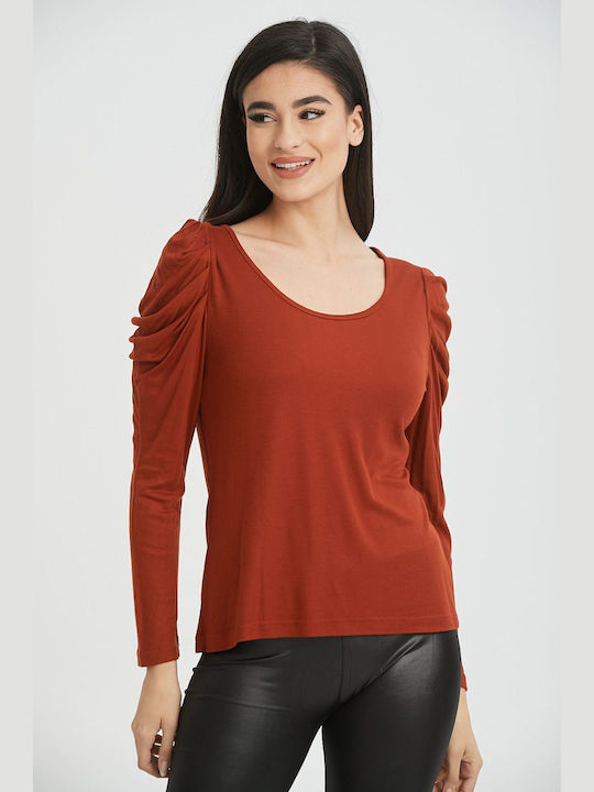 Ricordi Damen Bluse Cinnamon