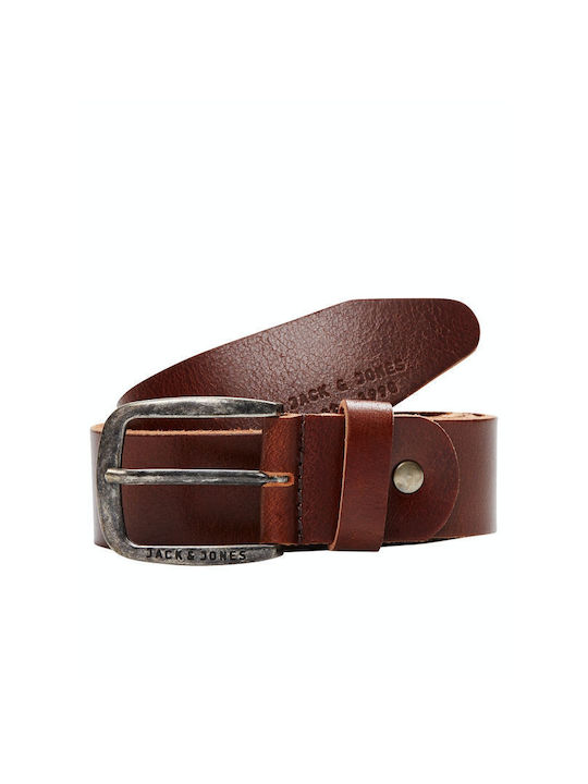 Jack & Jones Men's Leather Belt Brown