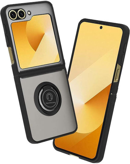 Techsuit Glinth Umschlag Rückseite Silikon Schwarz (Galaxy Z Flip6)