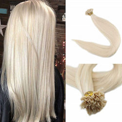 Remy Hair Remy Keratin Erweiterung mit Menschliche Haare in Platin Blond Farbe 60 65cm