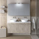 Martin Waschtisch mit Waschbecken & Spiegel Melamin Beige