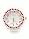 PS Silver Women's Watch with White Rubber Strap
