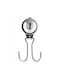 Kadax Double Wall-Mounted Bathroom Hook ​16.5x16.5cm Inox Silver