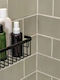 Tesa Wall Mounted Bathroom Shelf Plastic 9.2x25x12.5cm Black
