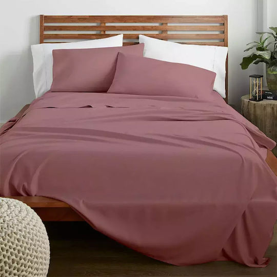 Lino Home Claro Set Față de Pernă cu plic de acoperire Roșii 50x70cm.