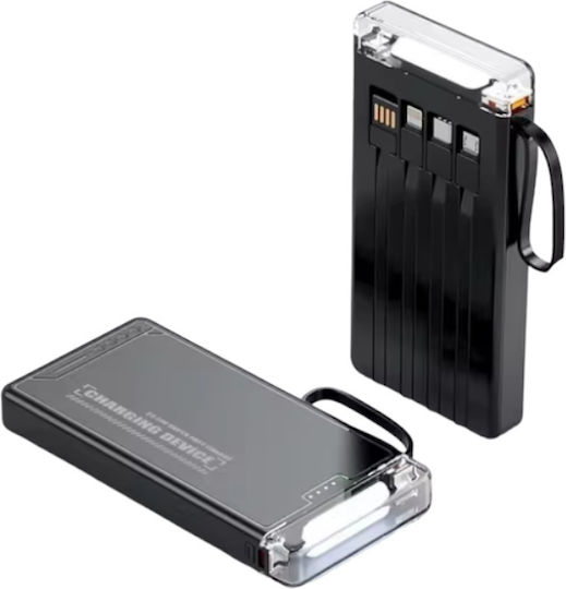 S106 Power Bank 10000mAh 20W mit USB-A Anschluss und USB-C Anschluss Schwarz
