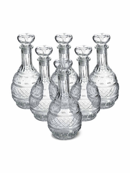 Kadax Kristall Karaffe zum Servieren Whiskey 28cm mit Verschluss Transparent 1000ml 1Stück