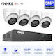Annke Σύστημα Παρακολούθησης 4 Καμερών IP 5MP με Καταγραφικό NVR