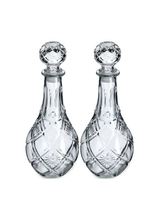 Kadax Crystal Карафа за Сервиране за Уиски 28бр с Тапа Прозрачна 800мл 1бр