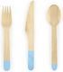 PartyDeco Cutlery Party Blue 18pcs