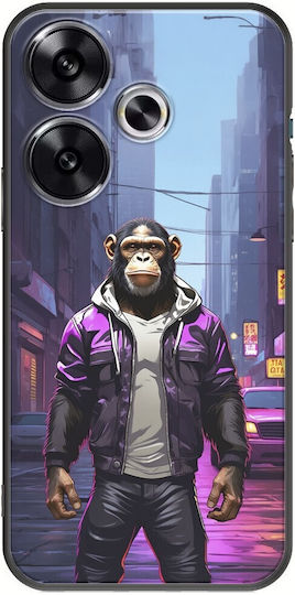 Animale de Stradă Cimpanzeu Xiaomi Poco F6 5g Negru TPU Negru Silicon