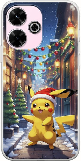 Desene animate de Crăciun Pikachu Xiaomi Redmi 13 4g TPU flexibil transparent din silicon