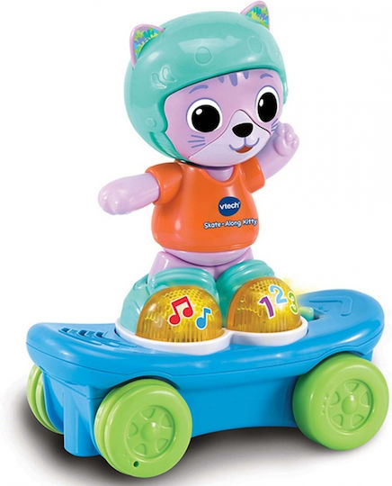 Vtech Animăluț Skateboarding Cat cu Muzică și Sunete pentru 12++ Luni