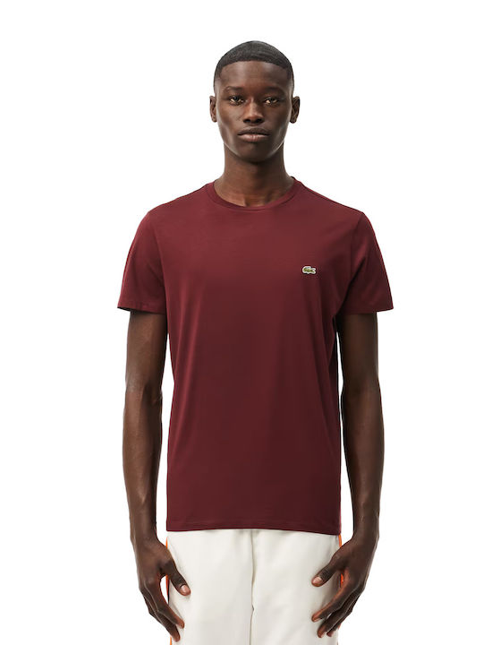 Lacoste Men's Short Sleeve T-shirt Burgundy