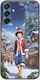 Xmas Anime Monkey D Luffy Samsung Galaxy M15 5g Black Tpu Black Silicone
